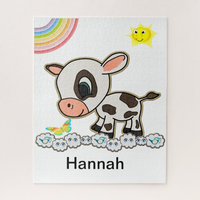 Quebra-cabeça Vacas Nuvens de Borboletas do Sol Ar (Vertical)