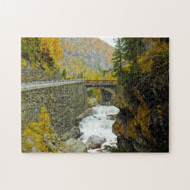 Quebra-cabeça Vale de Aosta Itália. (Horizontal)