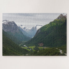 Quebra-cabeça Vale de Hjelle, natureza em Noruega