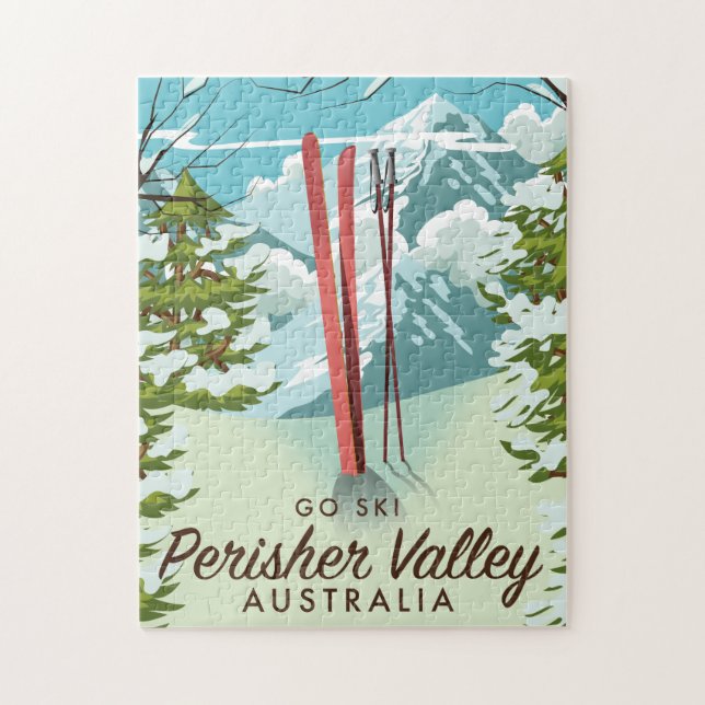 Quebra-cabeça Vale de Perisher Austrália esqui. (Vertical)