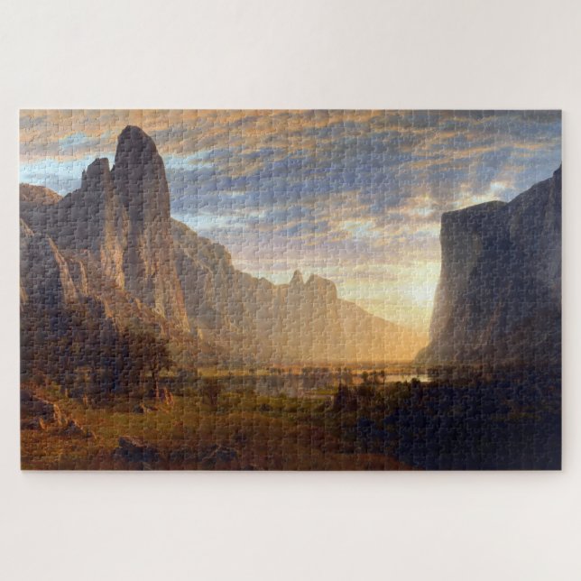 Quebra-cabeça Vale do Yosemite, Albert Bierstadt (Horizontal)