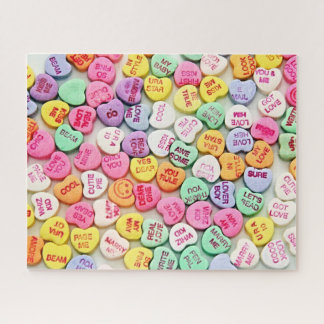 Quebra-cabeça Valentine Candy Quote Hearts
