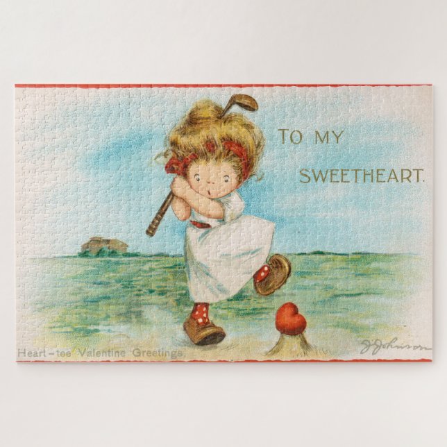 Quebra-cabeça Valentine do golfe esquisito e kitsch, cerca de 19 (Horizontal)