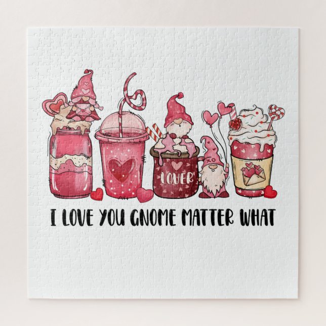 Quebra-cabeça Valentine Eu Te Amo Gnomo Não Importa O Que (Vertical)
