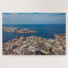 Quebra-cabeça Valletta City Seascape Fotografia aérea de Malta