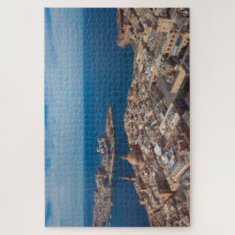 Quebra-cabeça Valletta City Seascape Fotografia aérea de Malta