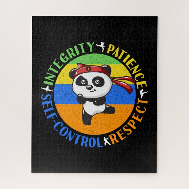 Quebra-cabeça Valores de Artes Marciais - Meninos Karate Mindset (Vertical)