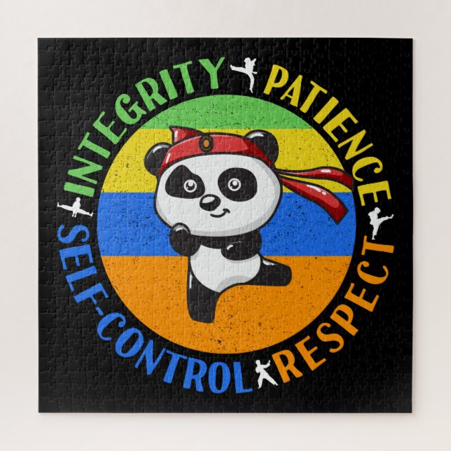 Quebra-cabeça Valores de Artes Marciais - Meninos Karate Mindset (Vertical)