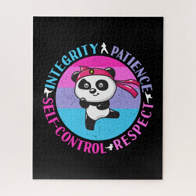 Quebra-cabeça Valores de Artes Marciais - Mindset Girly Karate (Vertical)