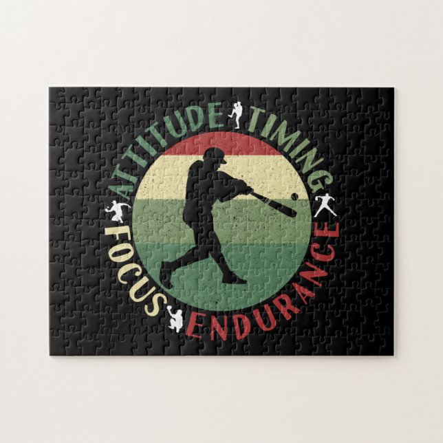 Quebra-cabeça Valores Motivacionais da Equipe de Baseball (Horizontal)