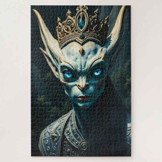 Quebra-cabeça Valtharion Ancient Azure Elf King Dark Fantasy (Vertical)