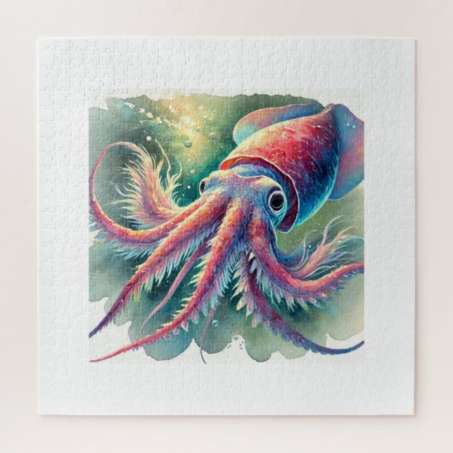 Quebra-cabeça vampire squid 171024AREF124 - Watercolor (Vertical)