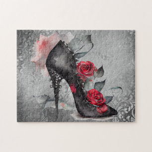 Quebra-cabeça Vampy Spiked Stiletto Grunge de alto salto Rosa