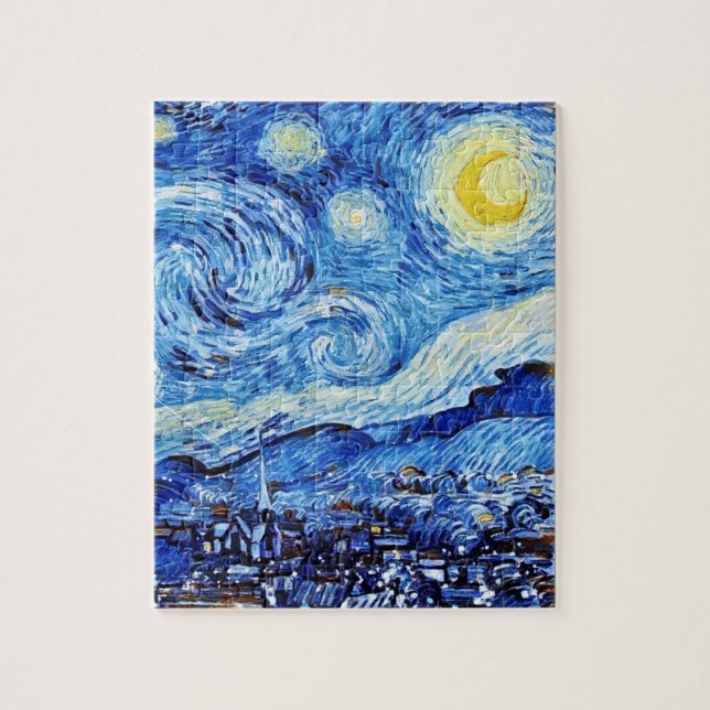 Quebra-cabeça Van Gogh - A Noite Estrelada - Posto de Natal Bran (Vertical)