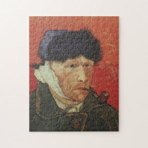 Quebra-cabeça VAN GOGH - autorretrato com ouvido e tubo ligados