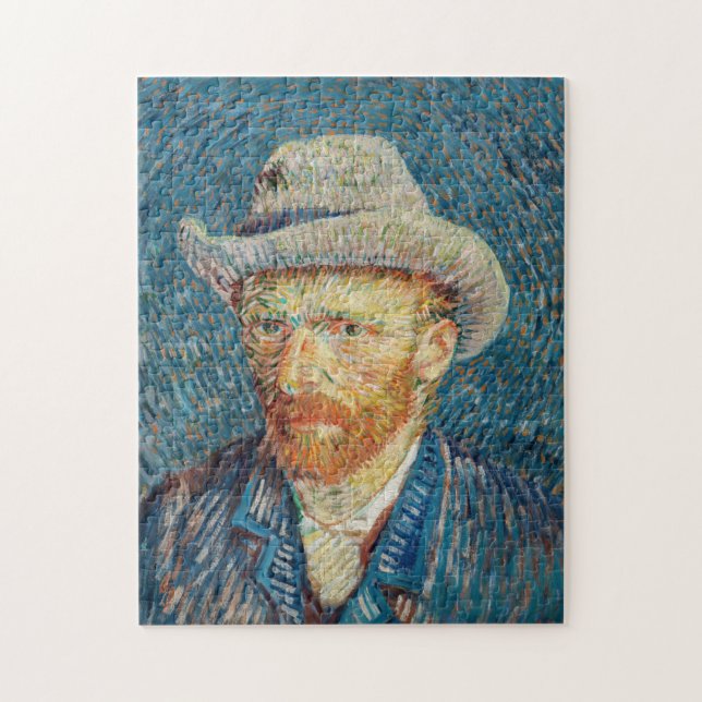Quebra-cabeça Van Gogh - Autorretrato com um chapéu de feltro de (Vertical)