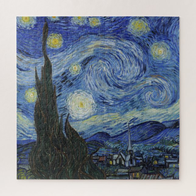 Quebra-cabeça Van Gogh está no Starry Night (Vertical)