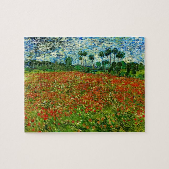 Quebra-cabeça Van Gogh Field com Poppies (F636) Belas Artes (Horizontal)