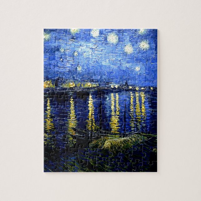 Quebra-cabeça Van Gogh - Noite Estrelada sobre o Ródano (Vertical)