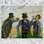 Quebra-cabeça Van Gogh; Os Bebidas, Apos impressionismo Vintage<br><div class="desc">Os Drinkers de Vincent van Gogh é uma pintura de pintura de apos impressionismo de arte que se apresenta no dia a dia com um grupo de camponeses sedentos que cultivam água bebendo e cerveja depois de um longo dia quente de trabalho no campo em uma fazenda durante a temporada...</div>
