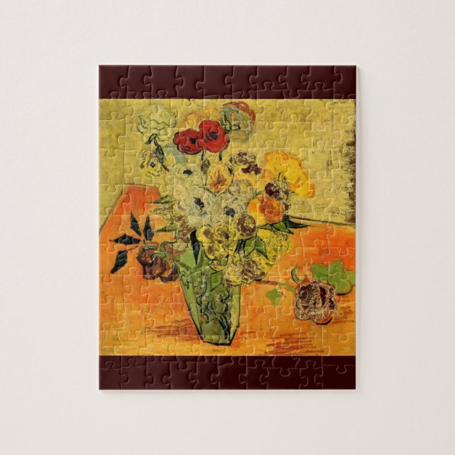 Quebra-cabeça Van Gogh que pinta videiras lunáticas das flores (Vertical)