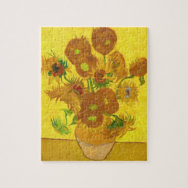 Quebra-cabeça Van Gogh Quinze Girassóis Em Uma Arte De Vaso (Vertical)
