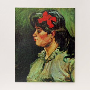 Quebra-cabeça Van Gogh - Retrato da Mulher com Fita Vermelha