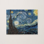 Quebra-cabeça Van Gogh Starry Night<br><div class="desc">Vincent Van Gogh Starry Night, obra-prima, trabalho de arte de vintage em produtos modernos do Zazilicious</div>