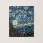 Quebra-cabeça Van Gogh Starry Night<br><div class="desc">Vincent Van Gogh Starry Night, obra-prima, trabalho de arte de vintage em produtos modernos do Zazilicious</div>