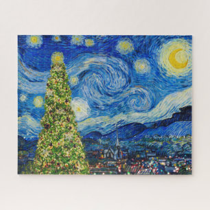 Quebra-cabeça Van Gogh Starry Night - Árvore de Natal