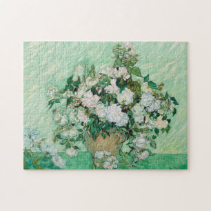 Quebra-cabeça Van Gogh Vase com Flores Rosa