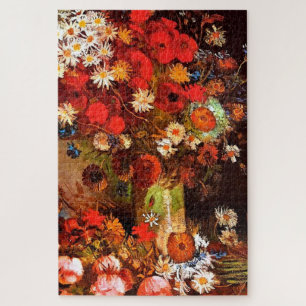 Quebra-cabeça Van Gogh - Vase com Poppies, Cornflower, Peonias