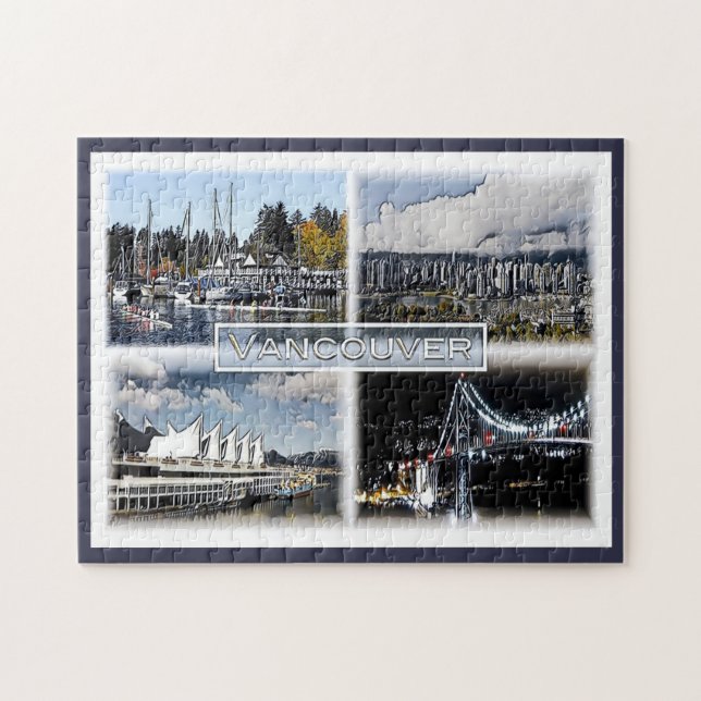 Quebra-cabeça Vancouver - Canadá - Mosaico - (Horizontal)