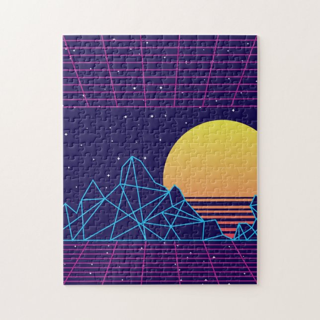Quebra-cabeça Vaporwave Sunset (Vertical)