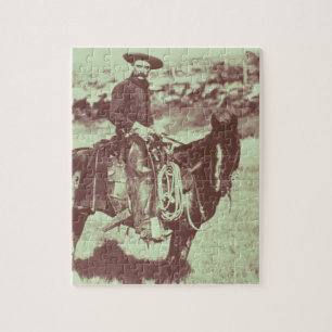 Quebra-cabeça Vaqueiro de Montana, c.1880 (foto de b/w)