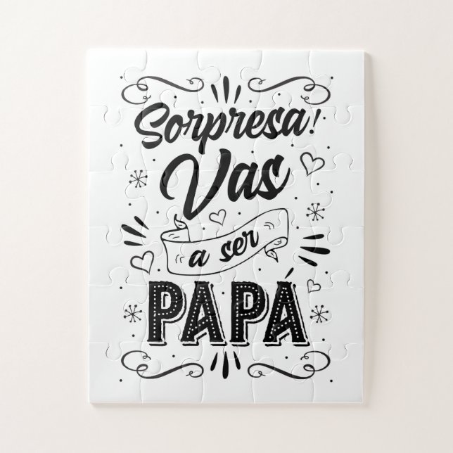 Quebra-cabeça Vas a ser Papa Anúcio de Embarazo Artístico (Vertical)