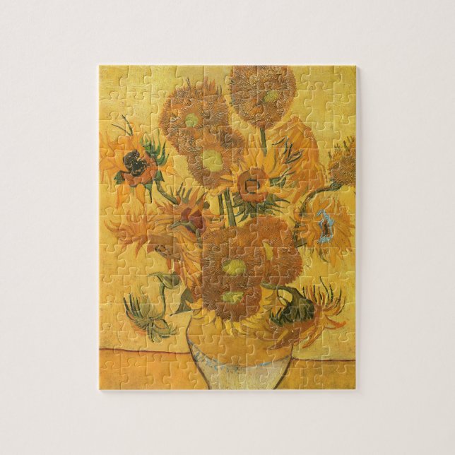 Quebra-cabeça Vase com 15 Girassóis por Vincent van Gogh (Vertical)