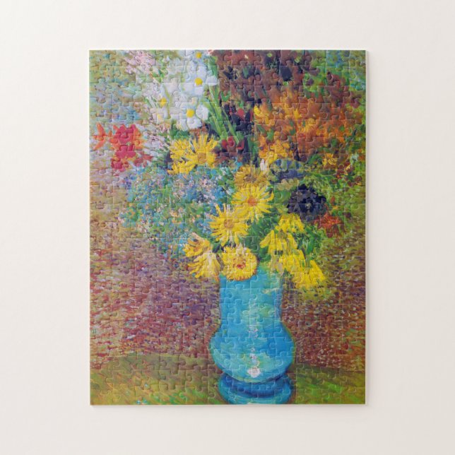 Quebra-cabeça Vase com margaridas e anêmonas, Van Gogh (Vertical)