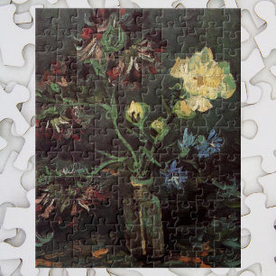 Quebra-cabeça Vase com Myosotis e Peonies por Vincent van Gogh