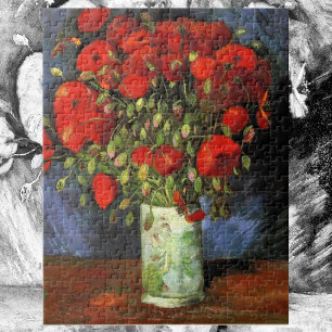 Quebra-cabeça Vase com papagaios vermelhos por Vincent van Gogh