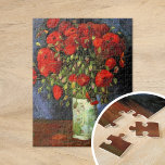 Quebra-cabeça Vase com Poppies Vermelhos | Vincent van Gogh<br><div class="desc">Vase with Red Poppies , de Vincent van Gogh, é uma pintura cativante de vida morta que destaca o uso vibrante de cor e escovas expressivas pelo artista. A pintura apresenta um simples vaso auricular cheio de papoilas negros e crimson, colocados contra um fundo texturizado e mutado. O contraste entre...</div>