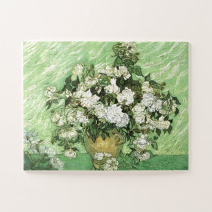 Quebra-cabeça Vase com Rosas - Van Gogh Painting Art Vintage