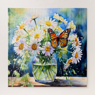Quebra-cabeça Vase de Daisies Bonito Floral