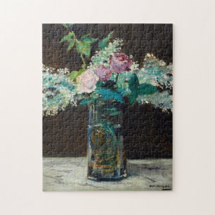 Quebra-cabeça Vase de Lilases Brancos e Rosas Édouard Manet
