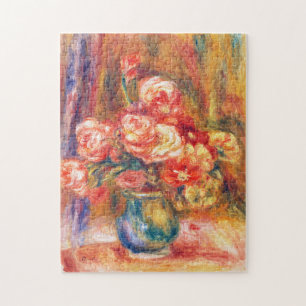 Quebra-cabeça Vase de Rosas por Pierre-Auguste Renoir