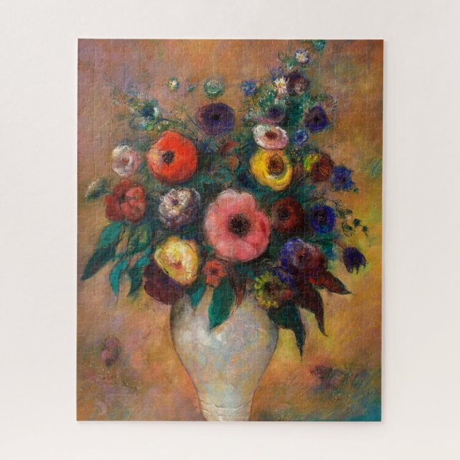 Quebra-cabeça Vase of Flowers, 1928 por Odilon Redon (Vertical)