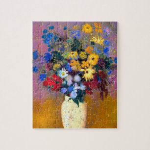 Quebra-cabeça Vaso Branco com Flores Odilon Redon