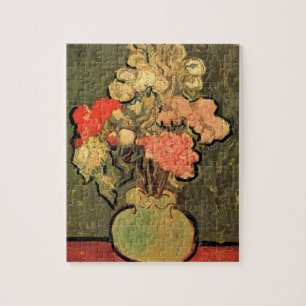 Quebra-cabeça Vaso com Malvas Rosadas por Vincent van Gogh