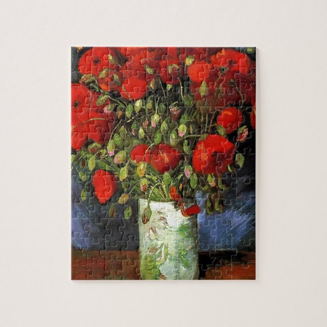Quebra-cabeça Vaso com Papoulas Vermelhas Vincent van Gogh (Vertical)