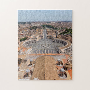 Quebra-cabeça Vaticano, Itália: Rua, a vista aérea de Peter Sq